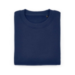 Felpa unisex oversize in cotone biologico 340 g/m² Whitehaven color blu mare seconda vista frontale