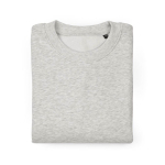Felpa unisex oversize in cotone biologico 340 g/m² Whitehaven color grigio chiaro jensato seconda vista frontale