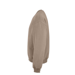 Felpa unisex oversize in cotone biologico 340 g/m² Whitehaven color marrone chiaro terza vista