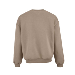 Felpa unisex oversize in cotone biologico 340 g/m² Whitehaven color marrone chiaro vista posteriore