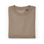 Felpa unisex oversize in cotone biologico 340 g/m² Whitehaven color marrone chiaro seconda vista frontale