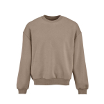 Felpa unisex oversize in cotone biologico 340 g/m² Whitehaven color marrone chiaro vista frontale