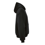 Felpa unisex oversize 340 g/m² in cotone e poliestere riciclato Ericeira color nero seconda vista