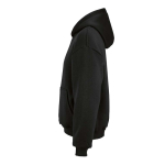 Felpa unisex oversize 340 g/m² in cotone e poliestere riciclato Ericeira color nero terza vista