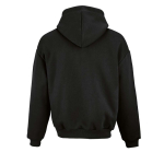 Felpa unisex oversize 340 g/m² in cotone e poliestere riciclato Ericeira color nero vista posteriore