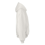Felpa unisex oversize 340 g/m² in cotone e poliestere riciclato Ericeira color bianco seconda vista