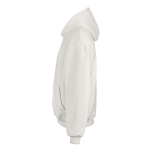 Felpa unisex oversize 340 g/m² in cotone e poliestere riciclato Ericeira color bianco terza vista