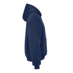 Felpa unisex oversize 340 g/m² in cotone e poliestere riciclato Ericeira color blu mare seconda vista