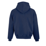 Felpa unisex oversize 340 g/m² in cotone e poliestere riciclato Ericeira color blu mare vista posteriore