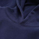Felpa unisex oversize 340 g/m² in cotone e poliestere riciclato Ericeira color blu mare vista dettaglio