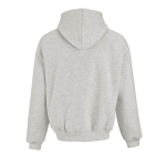 Felpa unisex oversize 340 g/m² in cotone e poliestere riciclato Ericeira color grigio chiaro jensato vista posteriore