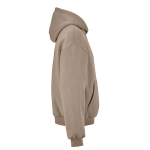 Felpa unisex oversize 340 g/m² in cotone e poliestere riciclato Ericeira color marrone chiaro seconda vista