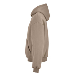 Felpa unisex oversize 340 g/m² in cotone e poliestere riciclato Ericeira color marrone chiaro terza vista