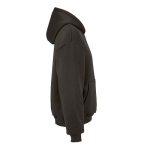 Felpa unisex oversize 340 g/m² in cotone e poliestere riciclato Ericeira color lilla seconda vista