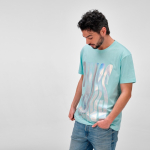 T-shirt unisex in cotone biologico vestibilità regular 165g/m² Copacabana color verde chiaro vista ambiente