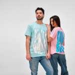 T-shirt unisex in cotone biologico vestibilità regular 165g/m² Copacabana color verde chiaro terza vista ambiente