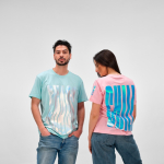 T-shirt unisex in cotone biologico vestibilità regular 165g/m² Copacabana color verde chiaro quinta vista