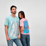 T-shirt unisex in cotone biologico vestibilità regular 165g/m² Copacabana color verde chiaro vista ambiente