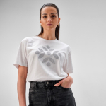 T-shirt da donna in cotone biologico ring-spun 165 g/m² Copacabana color bianco seconda vista ambiente