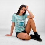 T-shirt da donna in cotone biologico ring-spun 165 g/m² Copacabana color verde chiaro vista ambiente