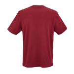 T-shirt unisex in cotone biologico a costine 180 g/m² Maya color bordò vista posteriore
