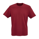 T-shirt unisex in cotone biologico a costine 180 g/m² Maya color bordò vista frontale
