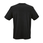 T-shirt unisex in cotone biologico a costine 180 g/m² Maya color nero vista posteriore