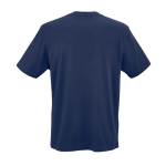T-shirt unisex in cotone biologico a costine 180 g/m² Maya color blu mare vista posteriore