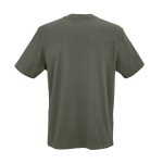 T-shirt unisex in cotone biologico a costine 180 g/m² Maya color verde militare vista posteriore