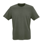 T-shirt unisex in cotone biologico a costine 180 g/m² Maya color verde militare vista frontale