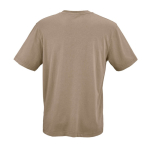 T-shirt unisex in cotone biologico a costine 180 g/m² Maya color marrone chiaro vista posteriore