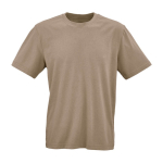 T-shirt unisex in cotone biologico a costine 180 g/m² Maya color marrone chiaro vista frontale