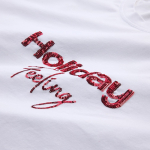 T-shirt unisex in cotone biologico a costine 180 g/m² Maya vista dettaglio