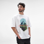 T-shirt unisex in cotone biologico oversize 240 g/m² Paloma color bianco vista ambiente