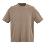 T-shirt unisex in cotone biologico oversize 240 g/m² Paloma color marrone chiaro vista frontale