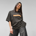 T-shirt unisex in cotone biologico oversize 240 g/m² Paloma color lilla terza vista ambiente