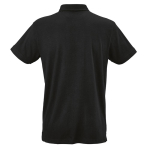 Polo unisex a manica corta in cotone biologico 160 g/m² Ipanema color nero vista posteriore