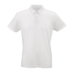 Polo unisex a manica corta in cotone biologico 160 g/m² Ipanema color bianco vista frontale