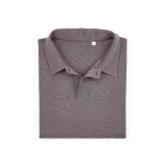 Polo unisex a manica corta in cotone biologico 160 g/m² Ipanema color grigio seconda vista frontale