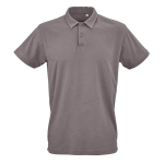 Polo unisex a manica corta in cotone biologico 160 g/m² Ipanema color grigio vista frontale