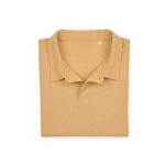 Polo unisex a manica corta in cotone biologico 160 g/m² Ipanema color giallo seconda vista frontale