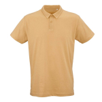 Polo unisex a manica corta in cotone biologico 160 g/m² Ipanema color giallo vista frontale