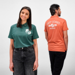 Polo unisex a manica corta in cotone biologico 160 g/m² Ipanema color arancione vista ambiente