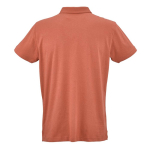 Polo unisex a manica corta in cotone biologico 160 g/m² Ipanema color arancione vista posteriore