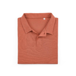 Polo unisex a manica corta in cotone biologico 160 g/m² Ipanema color arancione seconda vista frontale
