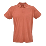 Polo unisex a manica corta in cotone biologico 160 g/m² Ipanema color arancione vista frontale