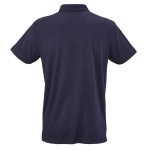 Polo unisex a manica corta in cotone biologico 160 g/m² Ipanema color blu mare vista posteriore