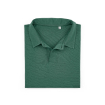 Polo unisex a manica corta in cotone biologico 160 g/m² Ipanema color verde scuro seconda vista frontale
