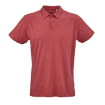 Polo unisex a manica corta in cotone biologico 160 g/m² Ipanema color arancione scuro vista frontale