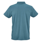 Polo unisex a manica corta in cotone biologico 160 g/m² Ipanema color blu petrolio vista posteriore